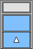 Fixed aluminium section above the window