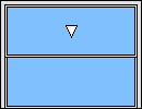 Opening downwards