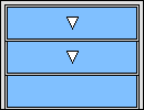 Opening downwards